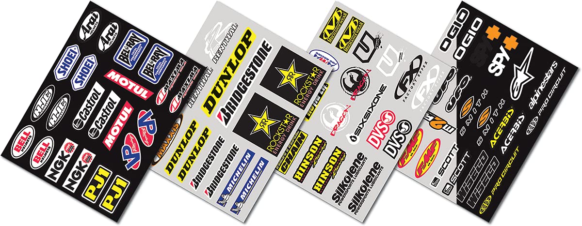 Factory Effex Jersey Iron-On Sponsor Kit - Motorcycle & Racing Team Patches - Easy DIY Application for Jerseys, Jackets & Helmets - Perfect for Motocross, Supercross & Racing Events
