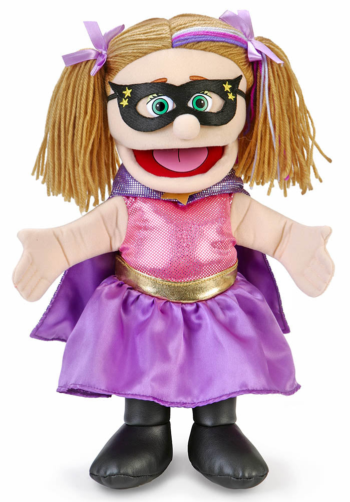 Superhero Suzie 14.2 Inch Hand Puppet for Kids - Interactive Storytelling & Role Play Toy - Perfect for Classroom, Home & Playtime (Code 30)