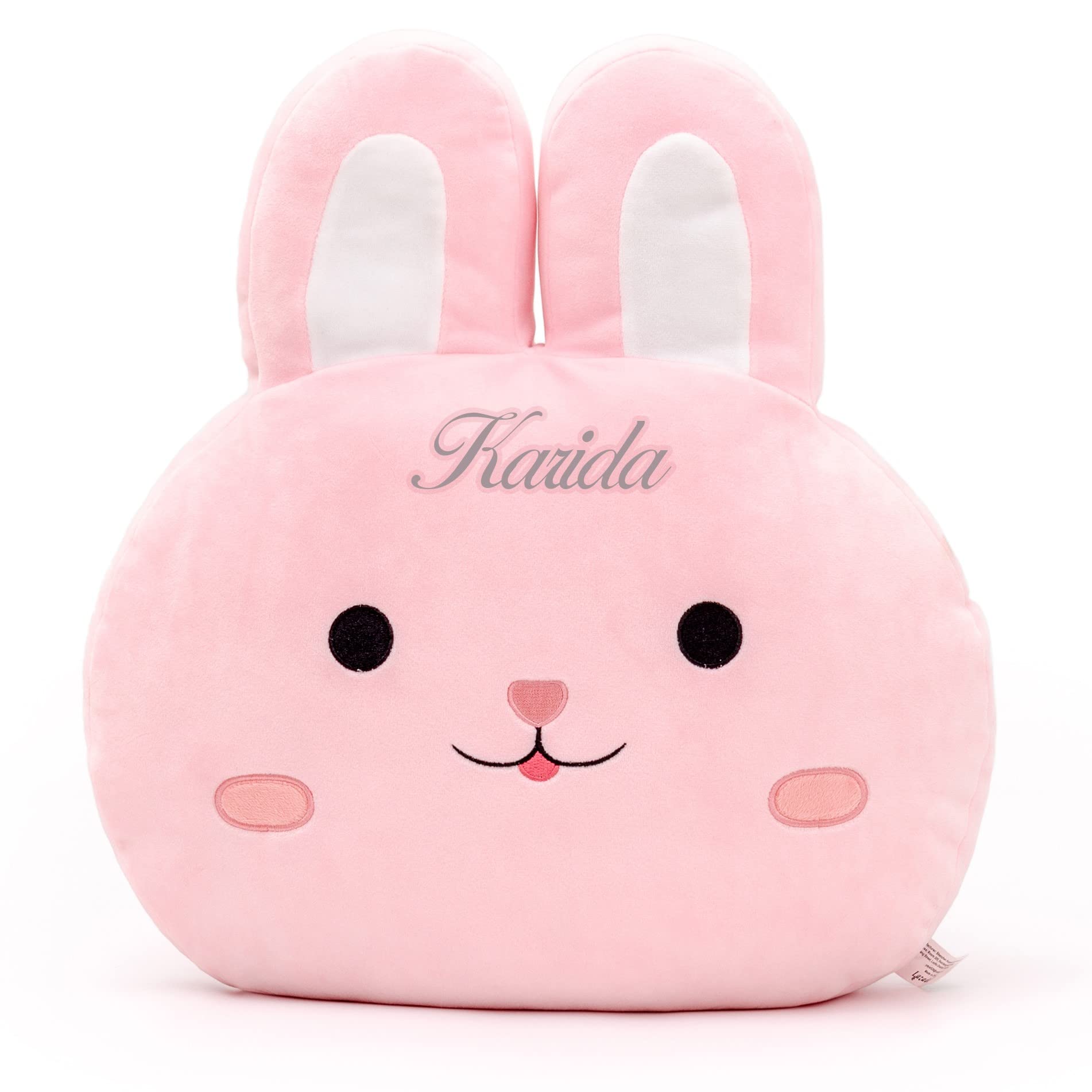 Personalized Bunny Plush Pillow - Soft Rabbit Stuffed Animal Toy for Kids, Girls, Baby Gifts (15 Inches) - Perfect for Nursery Decor, Birthday Presents & Cuddling Comfort