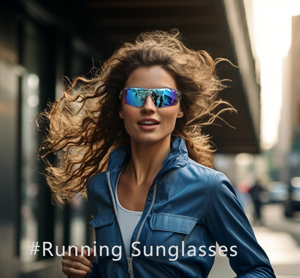 FEISEDY Polarized Sports Sunglasses for Men - UV400 Protection Cycling, Running, Baseball, Fishing & Hiking Shades B2372 - Perfect for Outdoor Activities & Adventure Sports