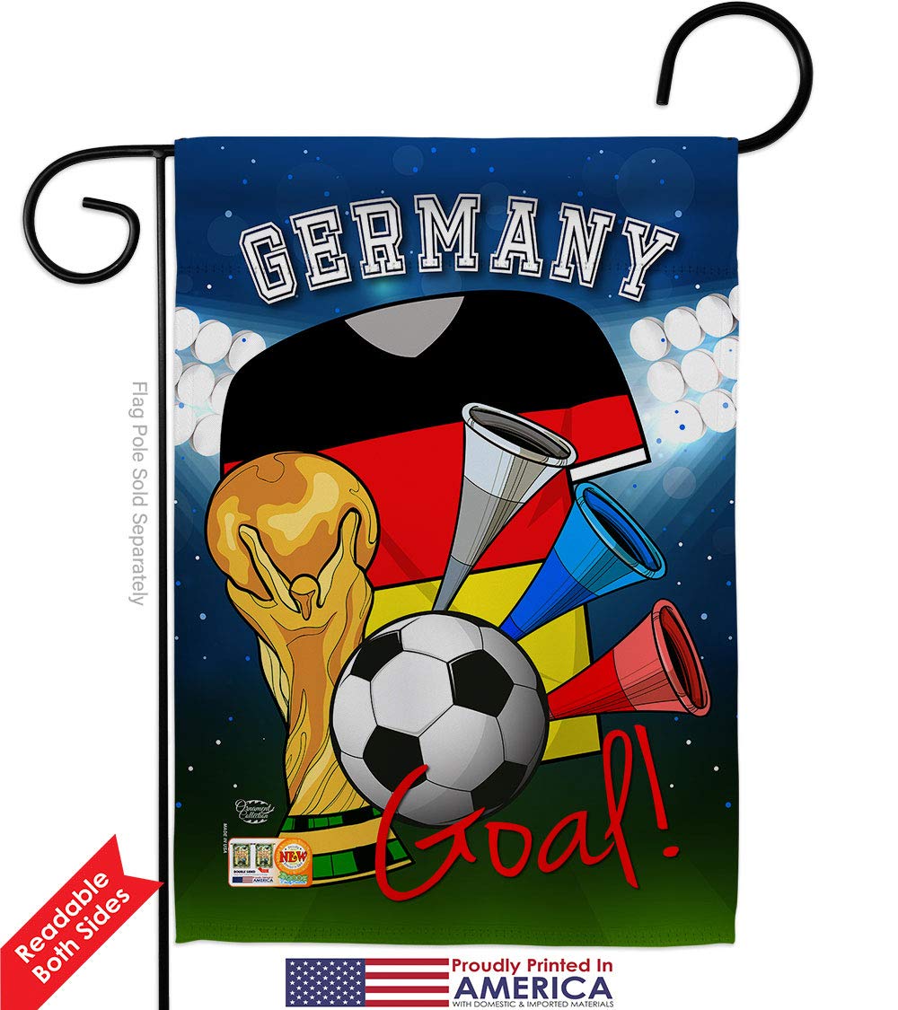 Germany World Cup Soccer Garden Flag Set - Double-Sided Yard Decor for Football Fans