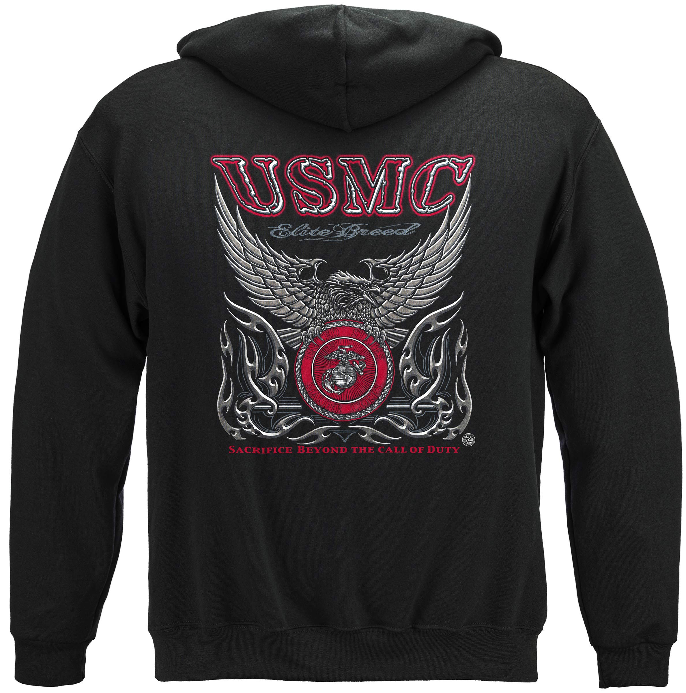 Erazor Bits USMC Hooded Sweatshirt - Premium Marine Corps Pullover for Men & Women | Perfect for Military Apparel, Veteran Gifts & Casual Wear