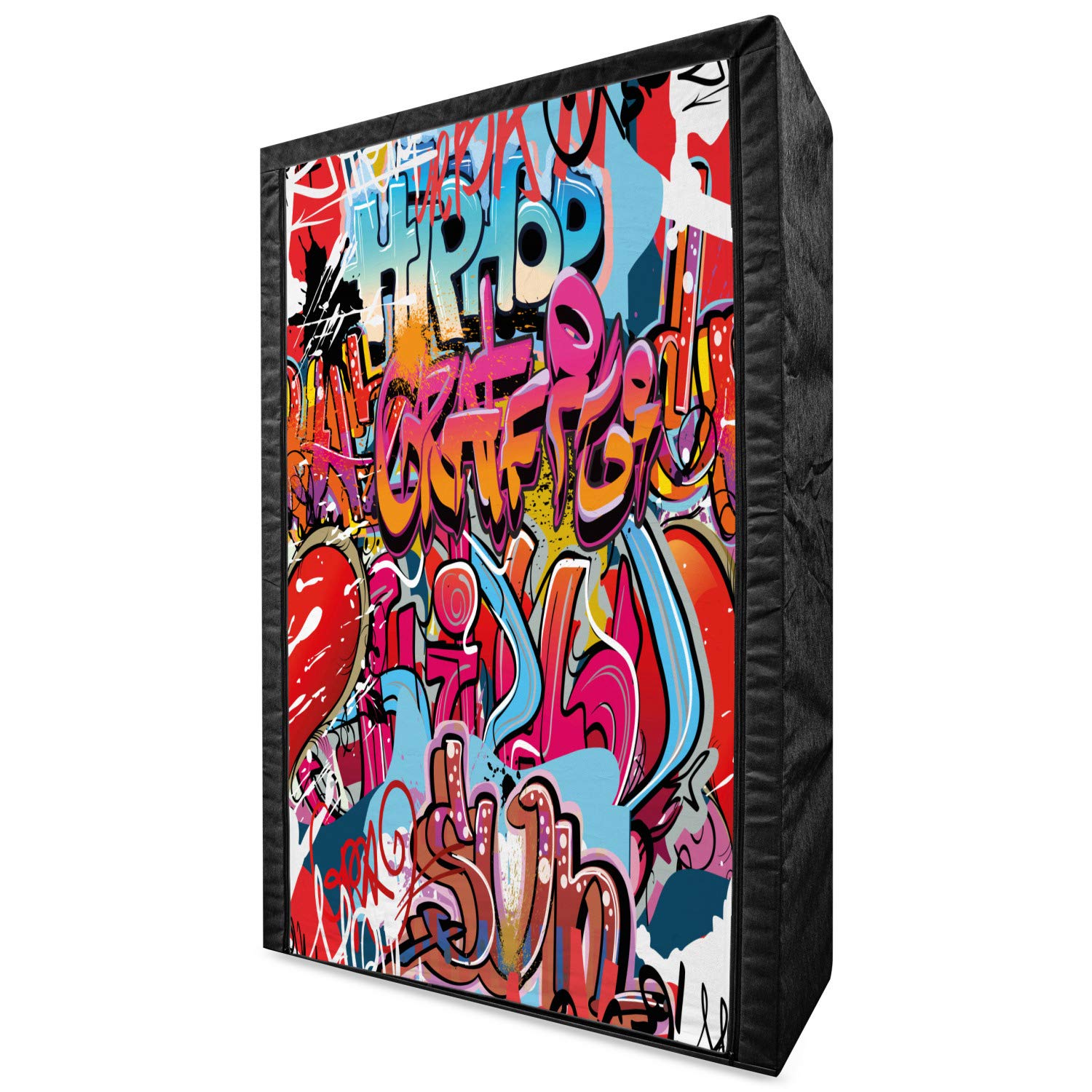 Ambesonne Portable Fabric Wardrobe with Shelves - 42.5