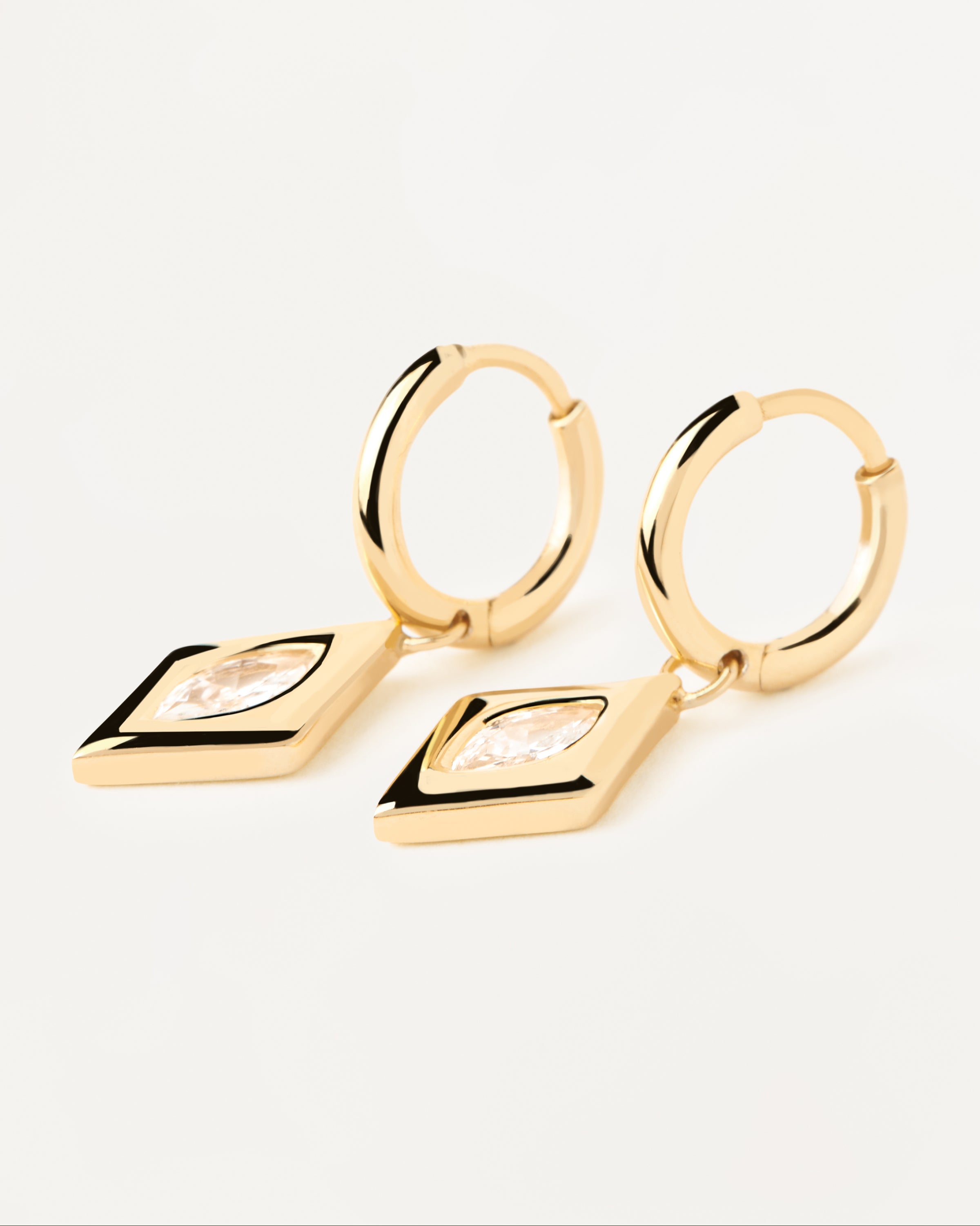 Kate Hoop Earrings for Women - 14K Gold Plated Stainless Steel Dangle Earrings - Trendy Fashion Jewelry for Everyday Wear, Parties & Gifts