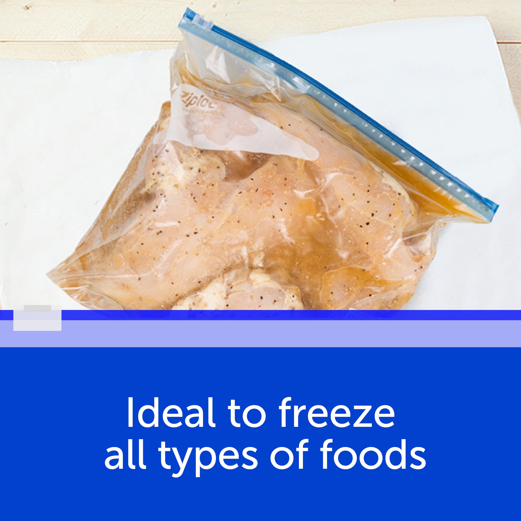 Ziploc Gallon Food Storage Freezer Bags with Slider Closure | Power Shield Technology for Extra Durability | 24 Count | Ideal for Meal Prep, Freezing Soups & Long-Term Food Storage