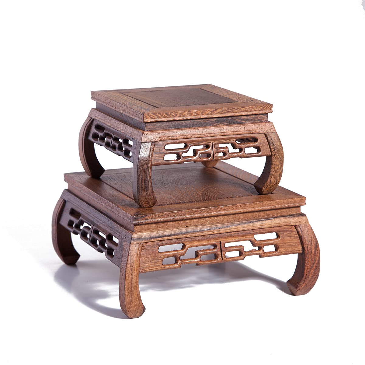 Exquisite Handcrafted Rosewood Oriental Vase Stand - 5.5 Inch Traditional Chinese Decorative Display for Home Decor, Shelf Decor & Feng Shui Arrangement
