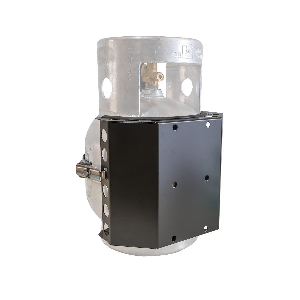 10 lb Aluminum Worthington Propane Tank Mounting Bracket - Heavy Duty Truck Bed, Car, RV & Boat Accessory for Secure Fuel Storage & Outdoor Adventures