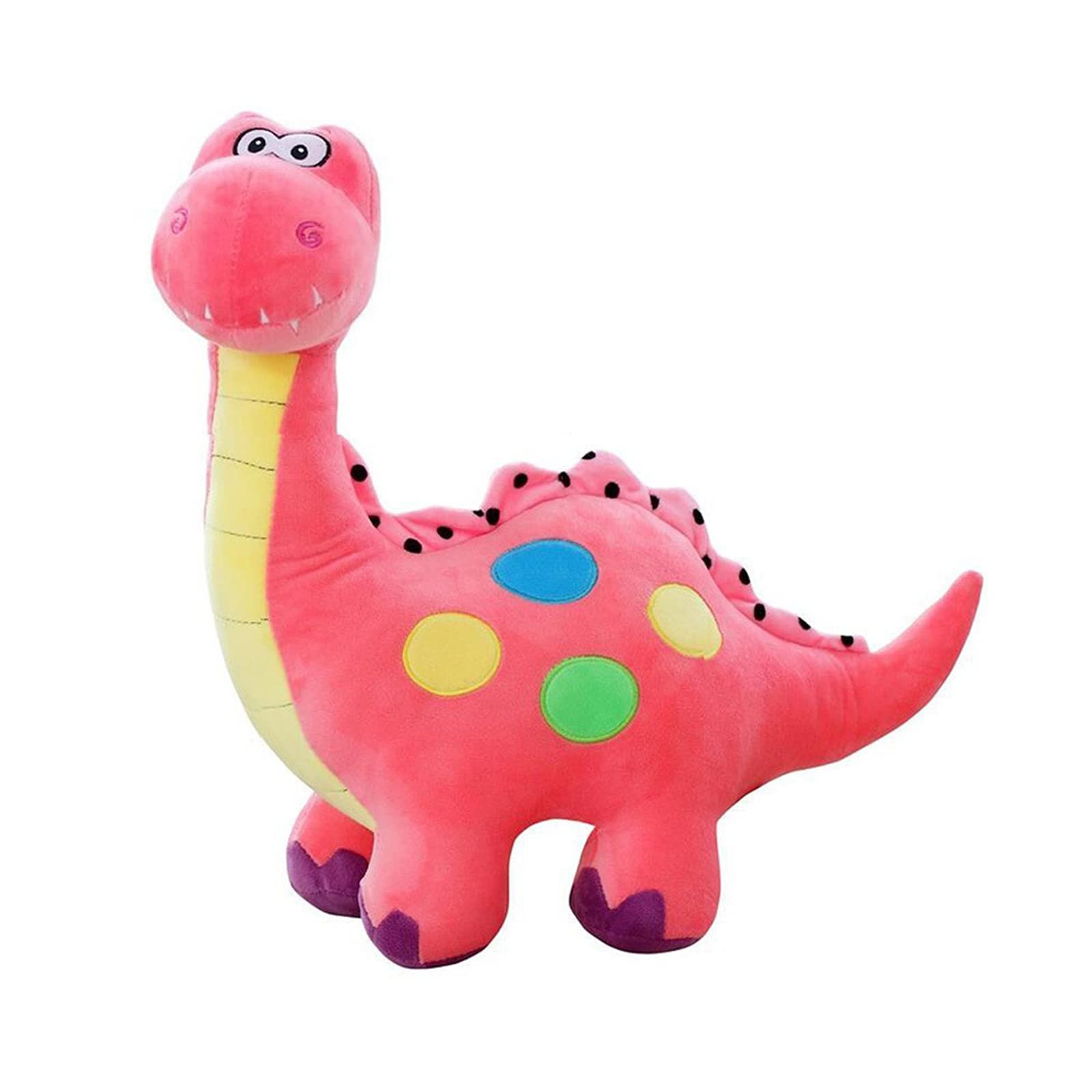 EQLEF Soft Plush Dinosaur Stuffed Animal - Cute Dinosaur Toy for Kids, Pink (Rose) - Perfect for Gifts, Cuddling & Nursery Decor