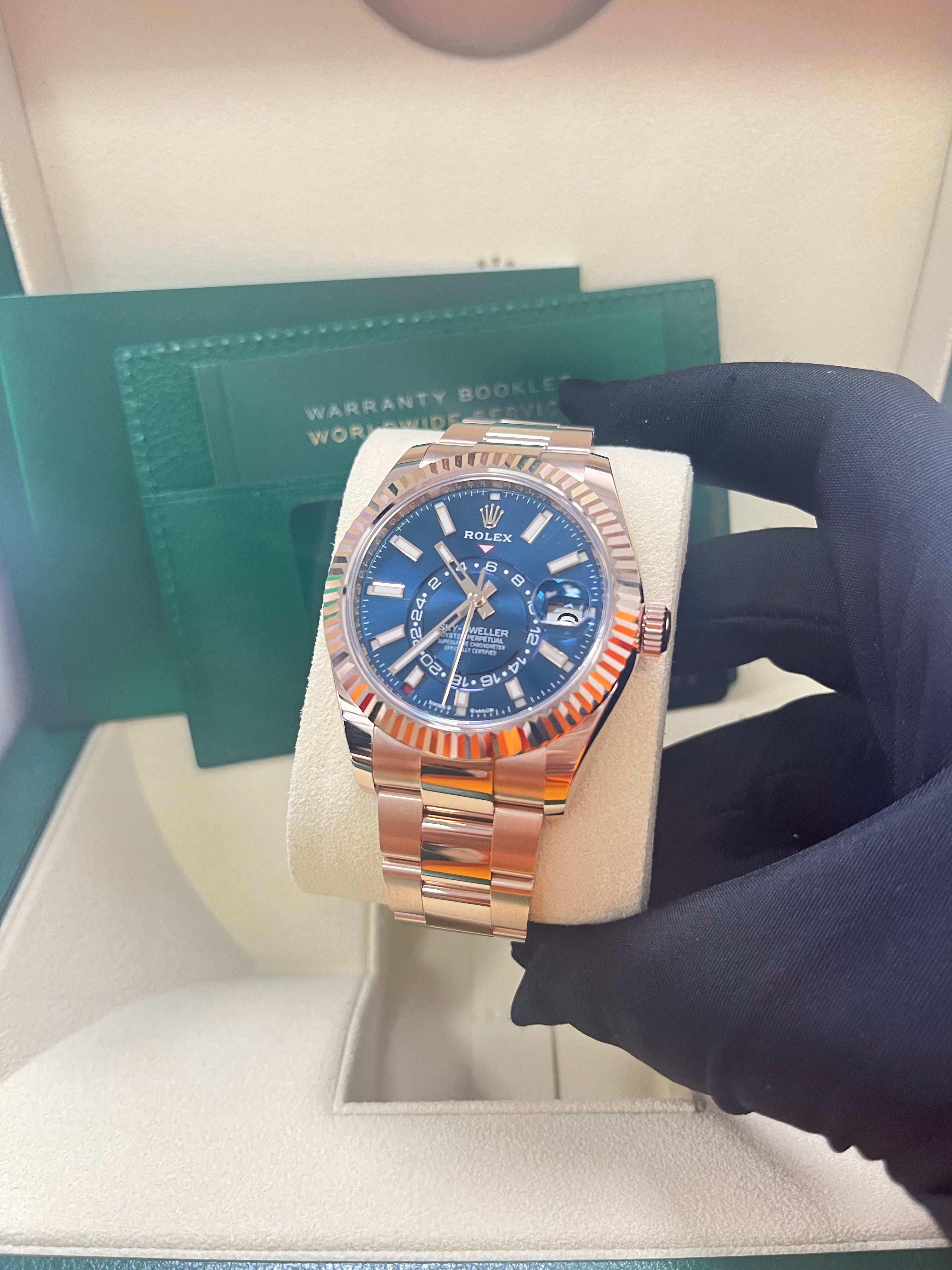 Rolex Sky-Dweller Men's Watch with Blue Dial & Oyster Bracelet - Ref. 336935 | Luxury Automatic Watch for Business, Travel & Special Occasions