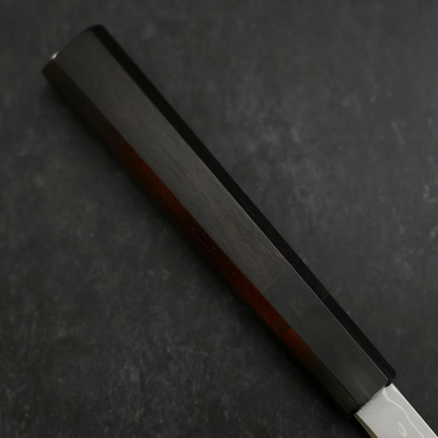 Premium Yanagi Kiritsuke Knife - Blue Steel #1 Suminagashi Blade with Buffalo Ebony Handle & Sheath - 330mm Japanese Sushi & Sashimi Chef Knife - Perfect for Professional Chefs & Home Cooking Enthusiasts