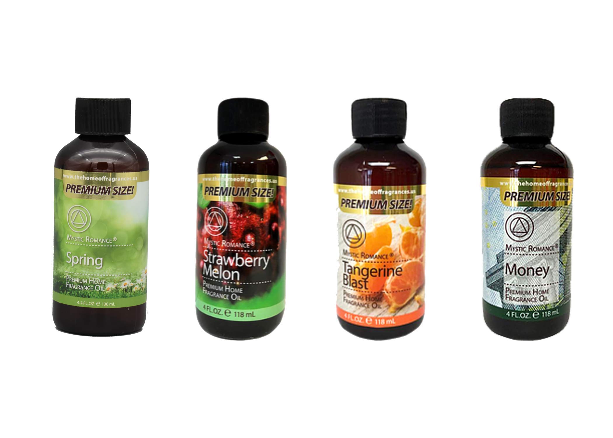 Premium 4-Pack 4oz Fragrance Oils for Home, Diffuser & DIY Crafts - Aromatherapy Essential Oils Set for Relaxation & Stress Relief