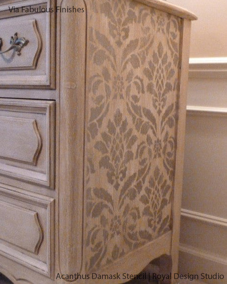 Classic Damask Stencil for DIY Home Decor, Wall Painting, and Furniture Upcycling | Reusable Decorative Template for Crafts and Art Projects