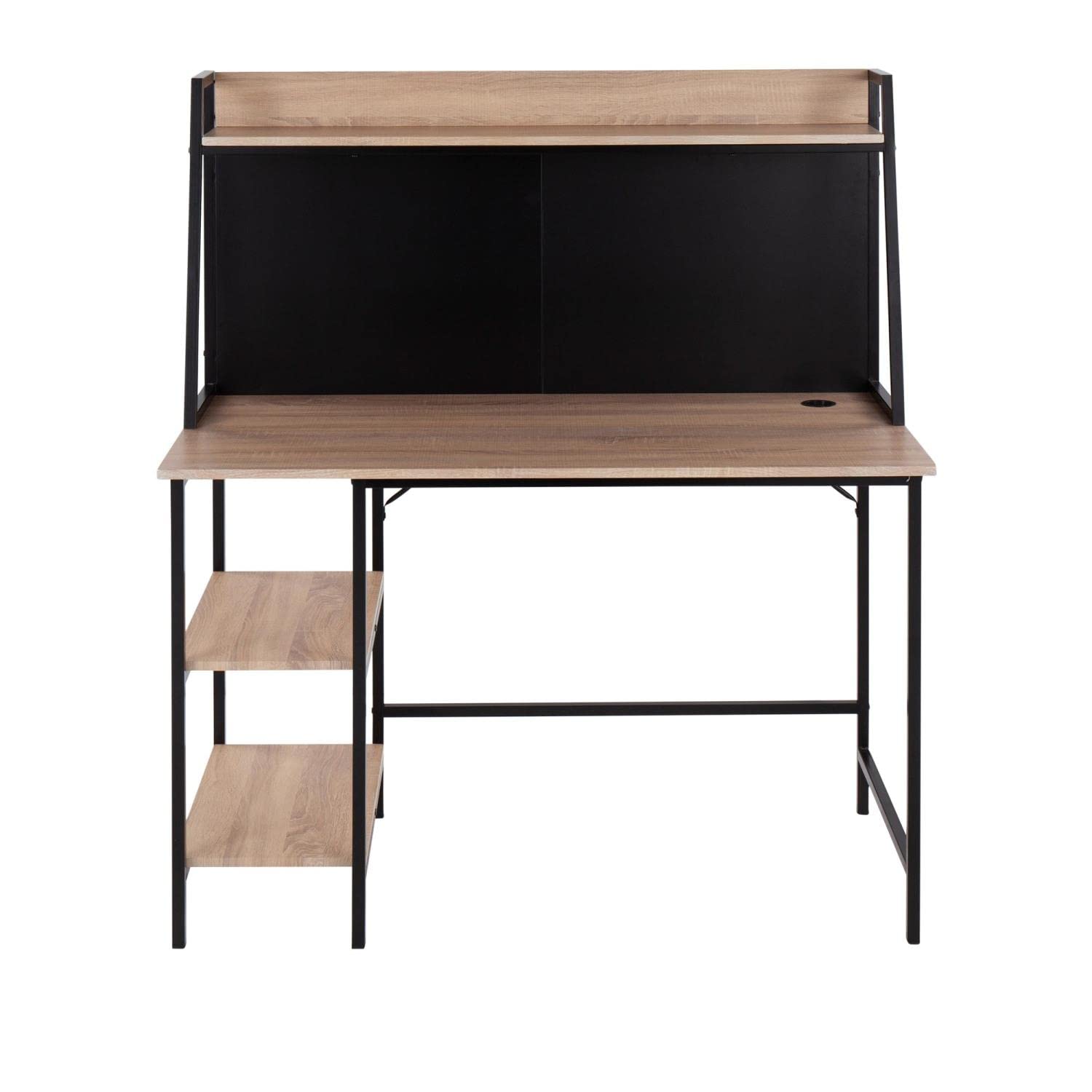 LumiSource Geo Shelf Desk - Modern Home Office Desk with Storage, Compact Computer Desk for Small Spaces, Gaming & Study Desk - Perfect for Bedrooms, Dorms & Workspaces