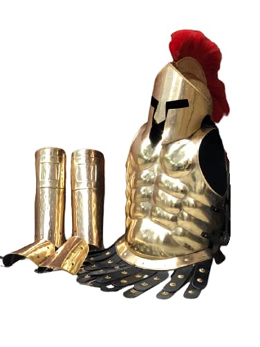 Muscle Set W/Spartan Helmet Red Plume