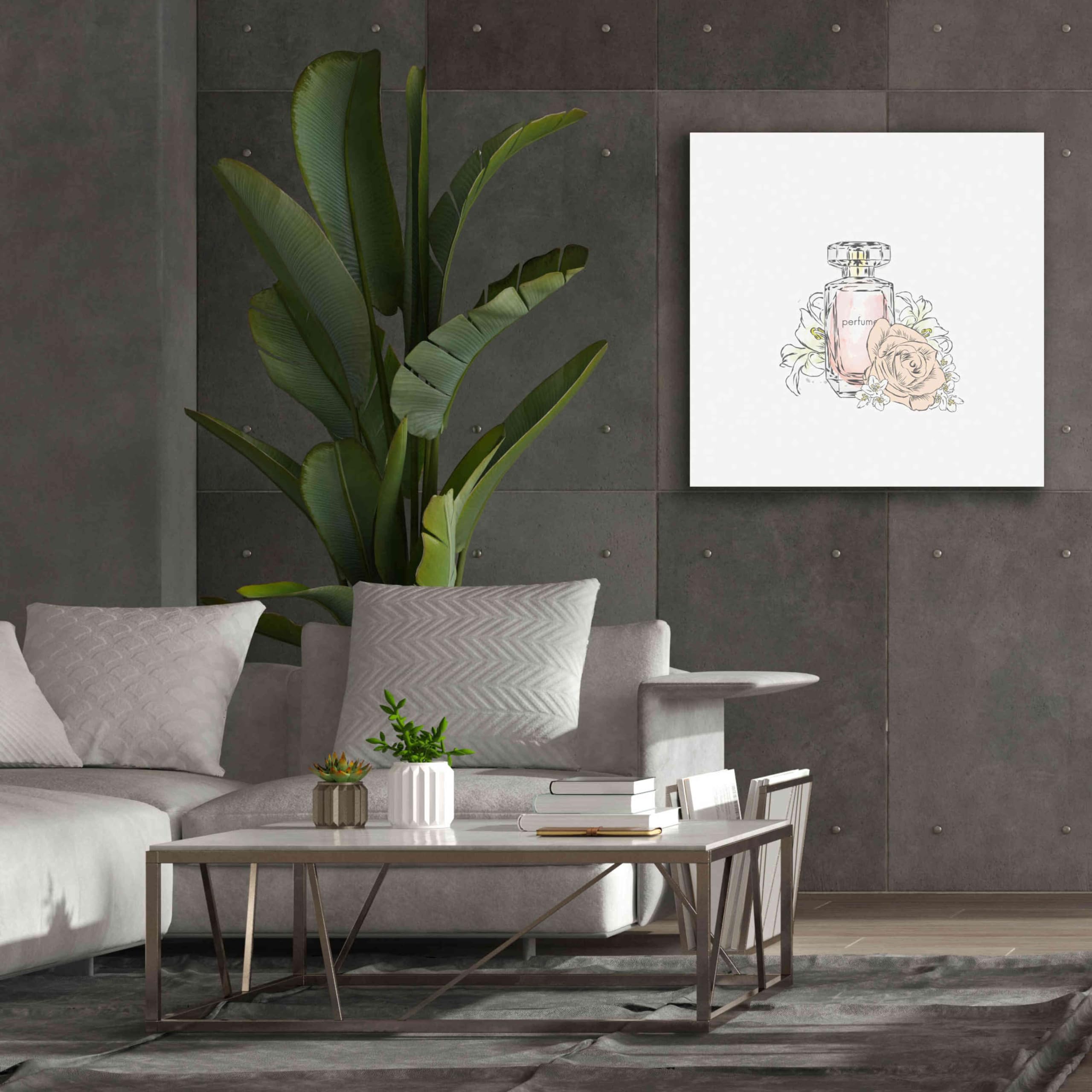 Incado Epic Graffiti 'Perfume VII' Giclee Canvas Wall Art - 37x37 Inches Modern Home Decor for Living Room, Bedroom & Office