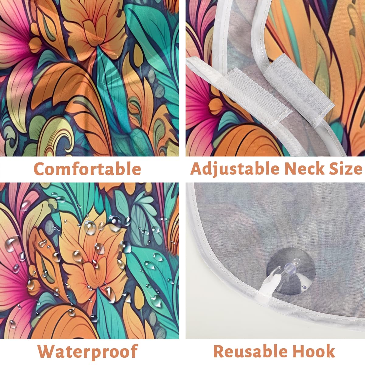 Bohemian Beard Shaving Bib for Men - Waterproof Hair Dye & Makeup Apron, Barber Cape for Haircut & Beard Trimming - Perfect Sink Hair Catcher & Styling Tool for Salon & Home Use