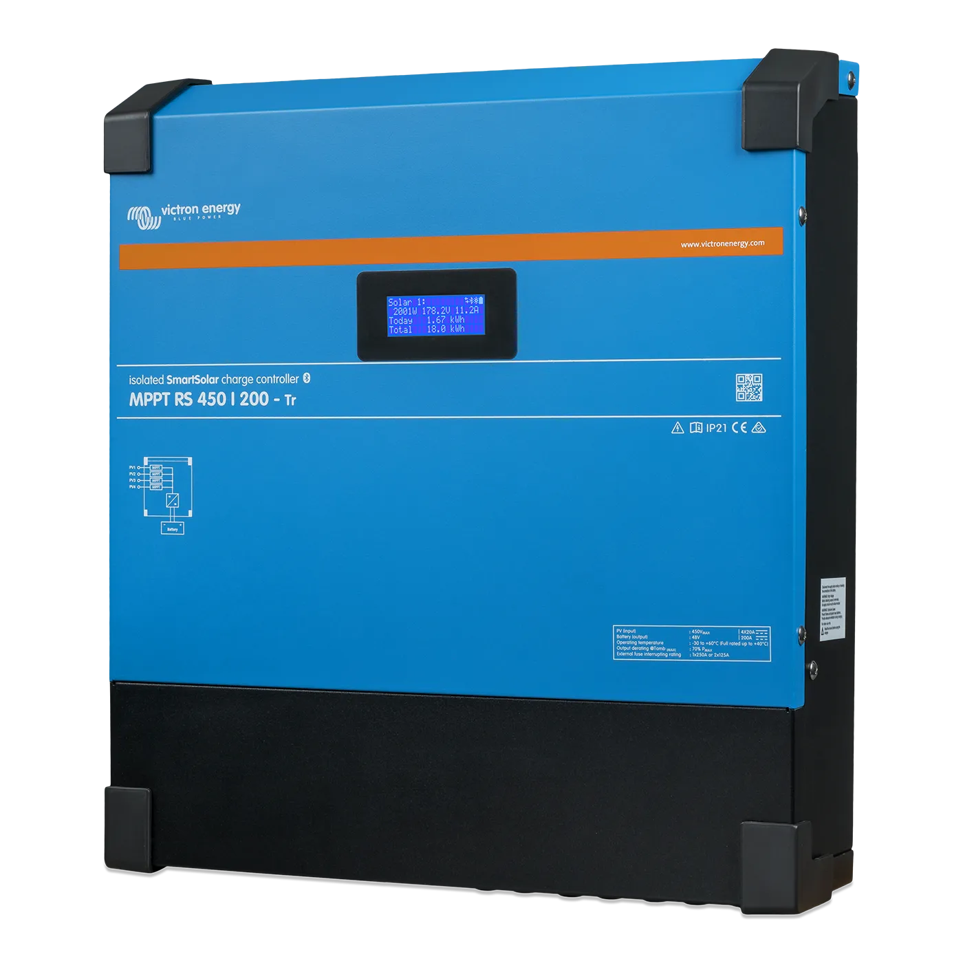 Victron SmartSolar MPPT RS 100V 30A Solar Charge Controller - High Efficiency Solar Panel Regulator for RV, Boat, Off-Grid Power Systems