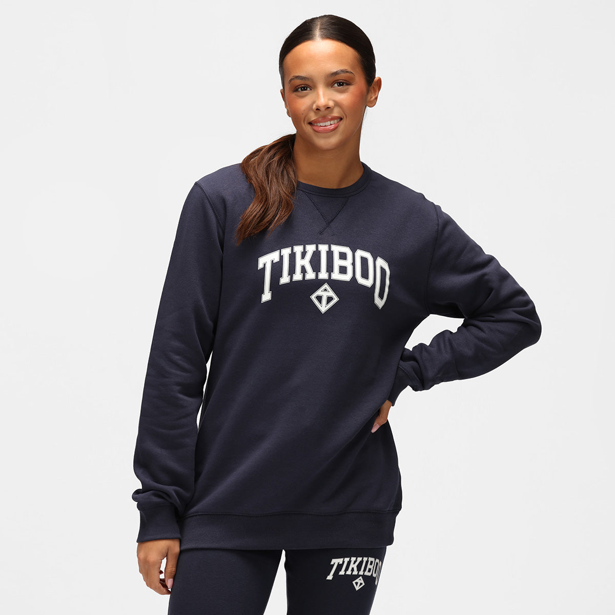 Navy Blue Athleisure Sweatshirt for Women - Comfortable Casual Pullover Hoodie | Perfect for Yoga, Gym & Lounge Wear