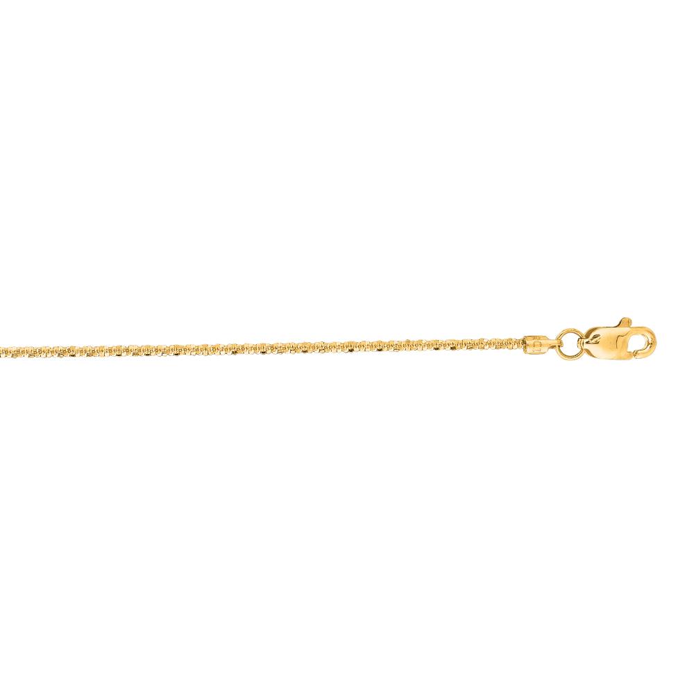 14K Gold 1.1mm Sparkle Chain Necklace - Dainty Delicate Jewelry for Women - Perfect for Layering, Everyday Wear & Special Occasions