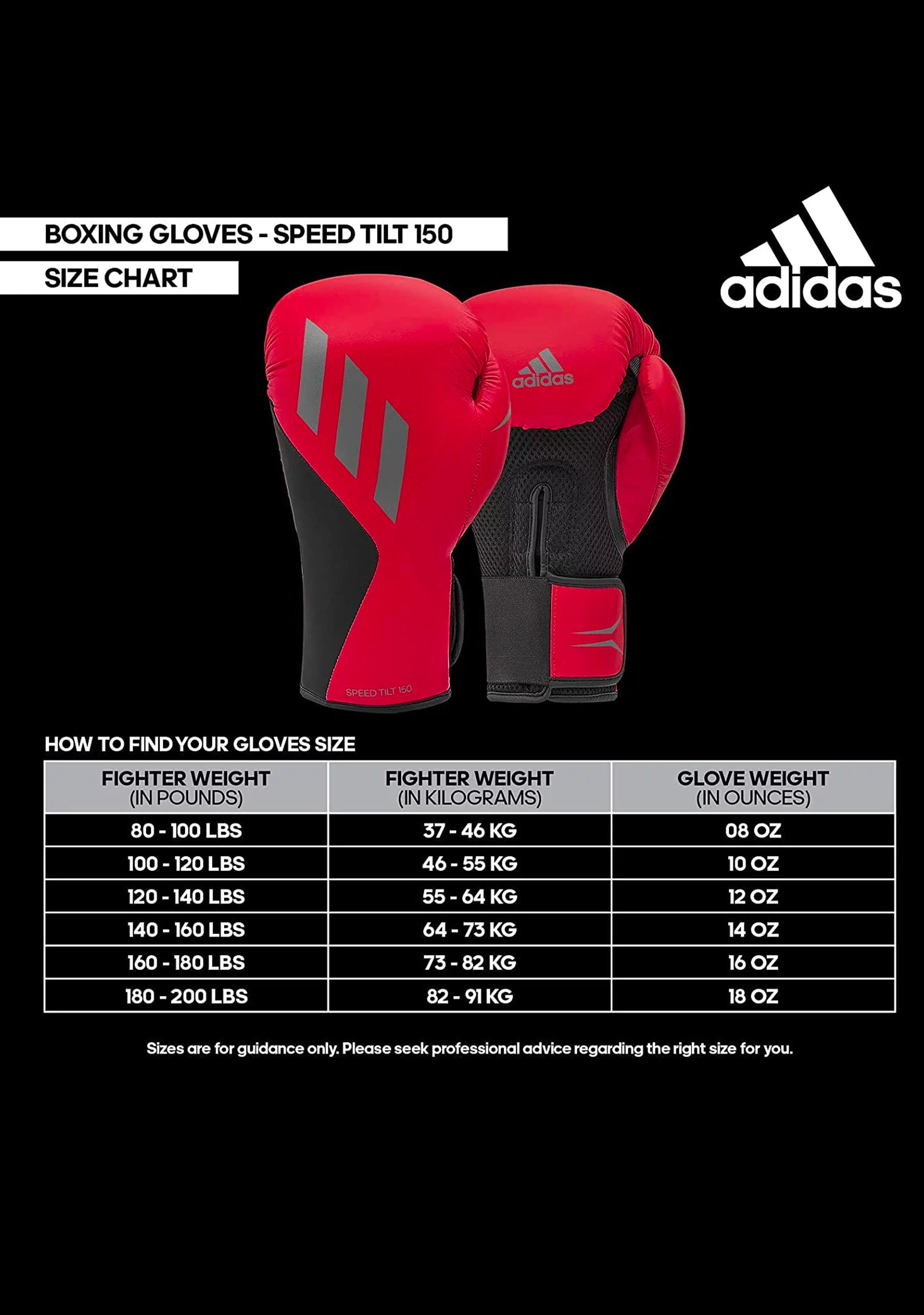 Adidas Speed Tilt 150 Boxing Gloves - Professional Training Gloves for Men & Women (Red) | Perfect for Boxing, MMA, Kickboxing & Fitness Training