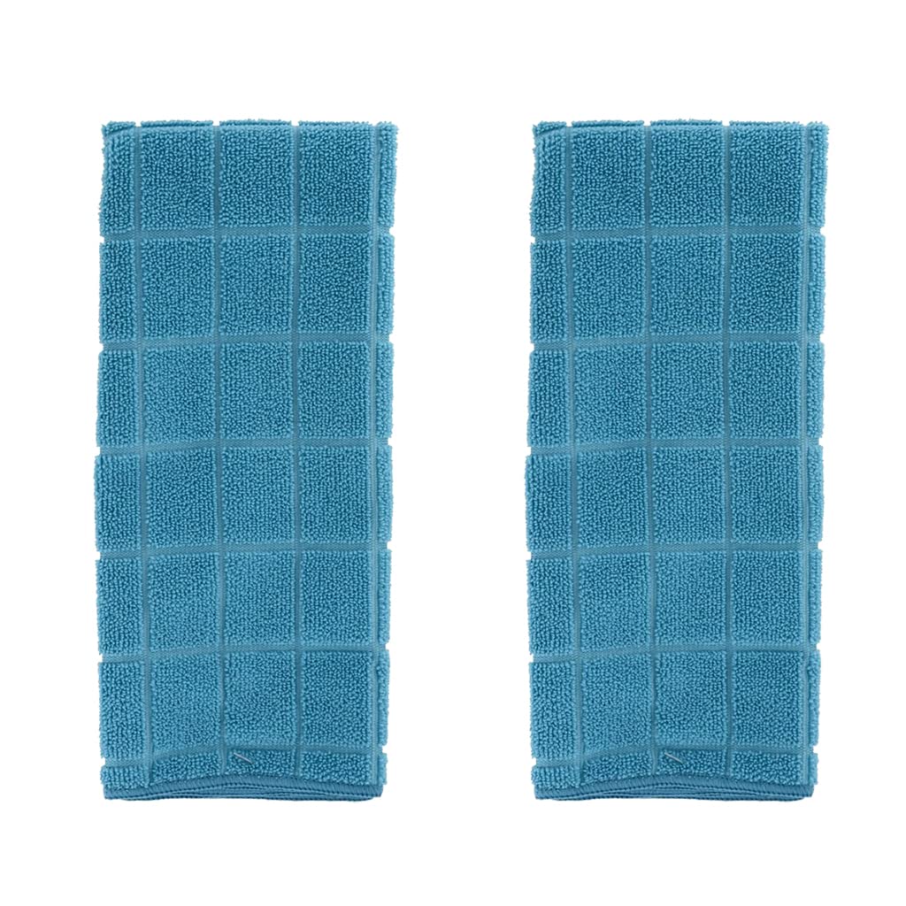 Premium 2-Pack Hand Towel Set for Kitchen & Bath - Soft Absorbent Teal Towels - Home Decor & Kitchen Linens - Perfect for Cooking, Cleaning & Bathroom Use