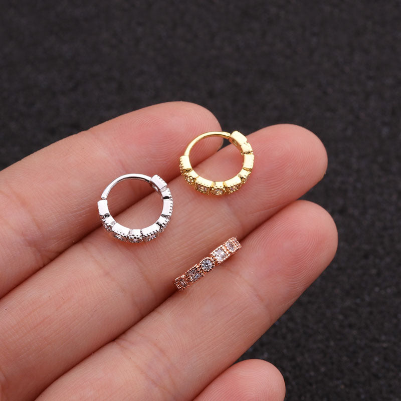 18K Gold Plated CZ Small Hoop Nose Rings & Earrings Set - Hypoallergenic Cubic Zirconia Jewelry for Women | Perfect for Everyday Wear, Parties and Gifts