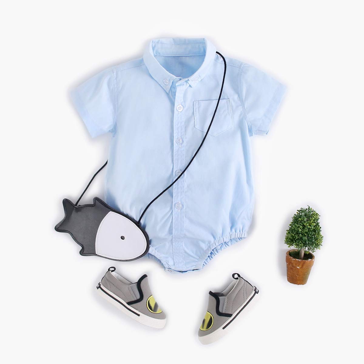 Baby Boy Bodysuits - Soft Cotton Short Sleeve Onesies for Newborns & Infants | Perfect for Summer Outfits, Playtime & Photo Shoots