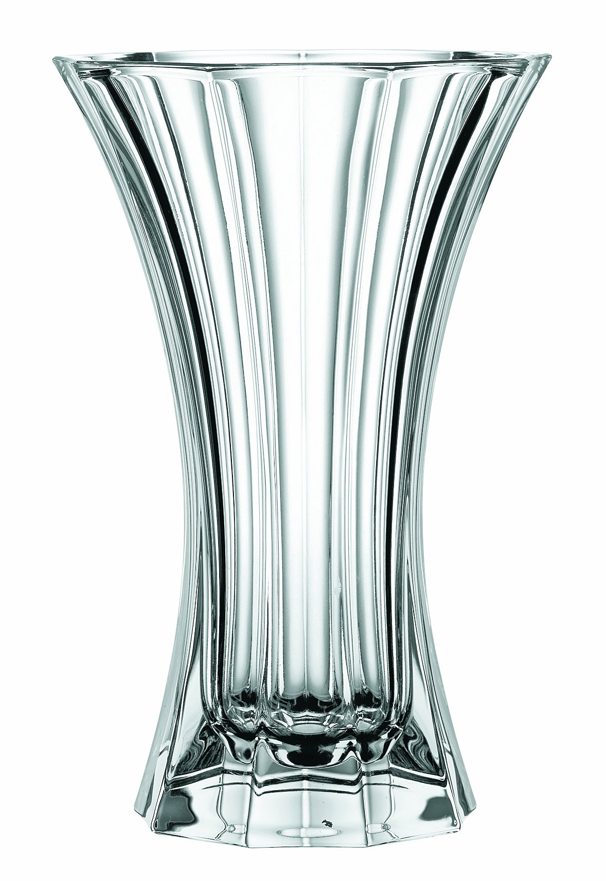 Nachtmann Saphir Collection 10-Inch Crystal Vase - Elegant Clear Glass Flower Vase for Home Décor, Wedding Centerpieces & Housewarming Gifts | Perfect for Dining Table Decor, Living Room Accents & Special Occasions