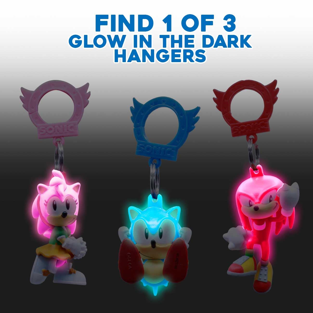 Sonic the Hedgehog Backpack Hangers (Series 5) - Fun Character Hooks for Kids School Bags, Bedrooms & Dorm Rooms - Just Toys LLC Official Licensed Product