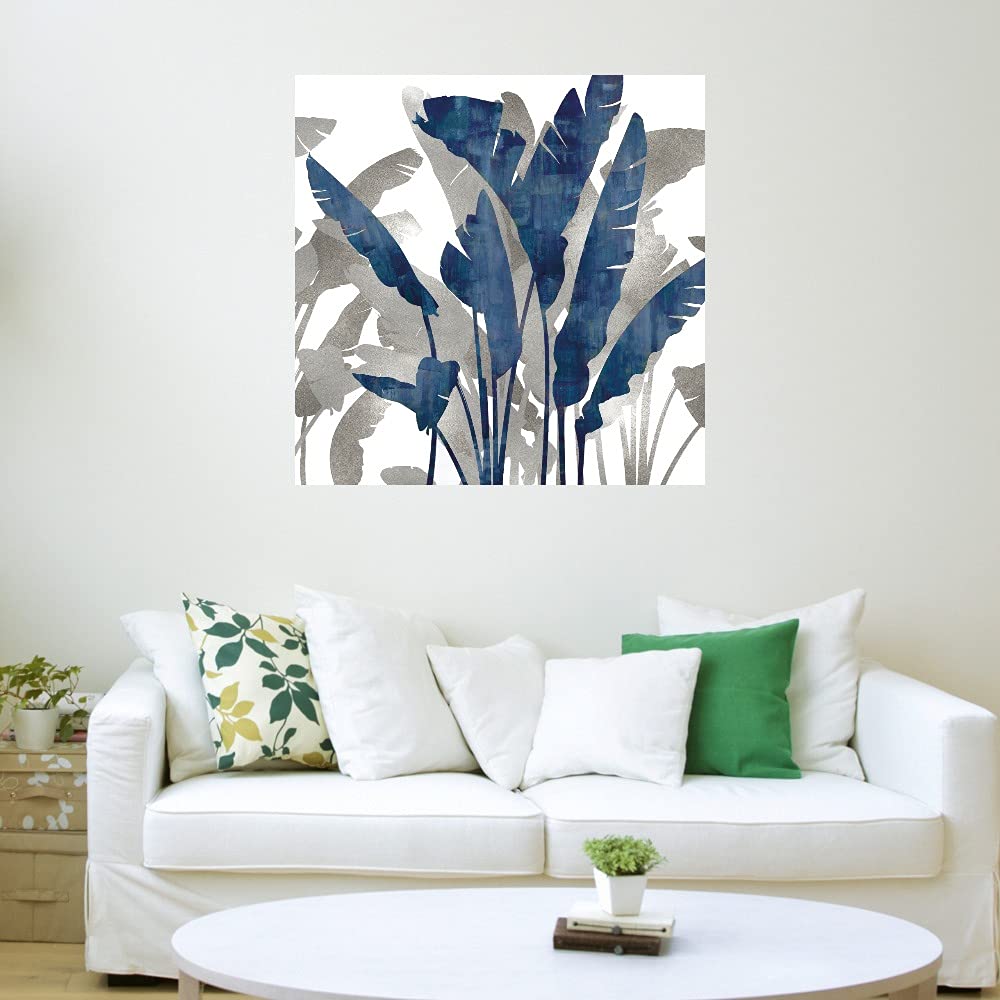 Tropical Melody Fine Art Canvas Wall Decor by Tania Bello - 37x37 Inch Ready to Hang Painting for Living Room, Bedroom, Office & More - Beach House Decor, Boho Wall Art, Coastal Home Accent