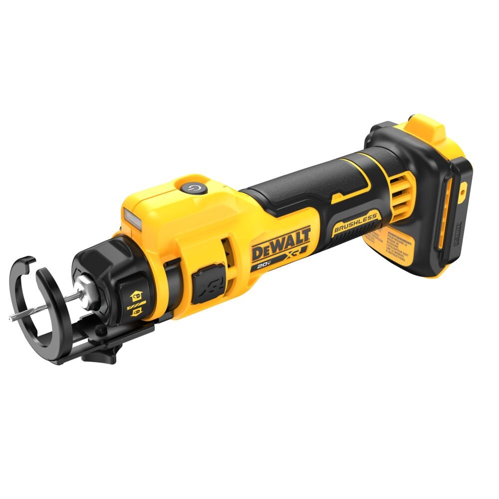 DEWALT DCE555B 20V MAX XR Brushless Drywall Cut Out Tool (Tool Only) - Professional Drywall Cutting for Home Renovation & Construction Projects