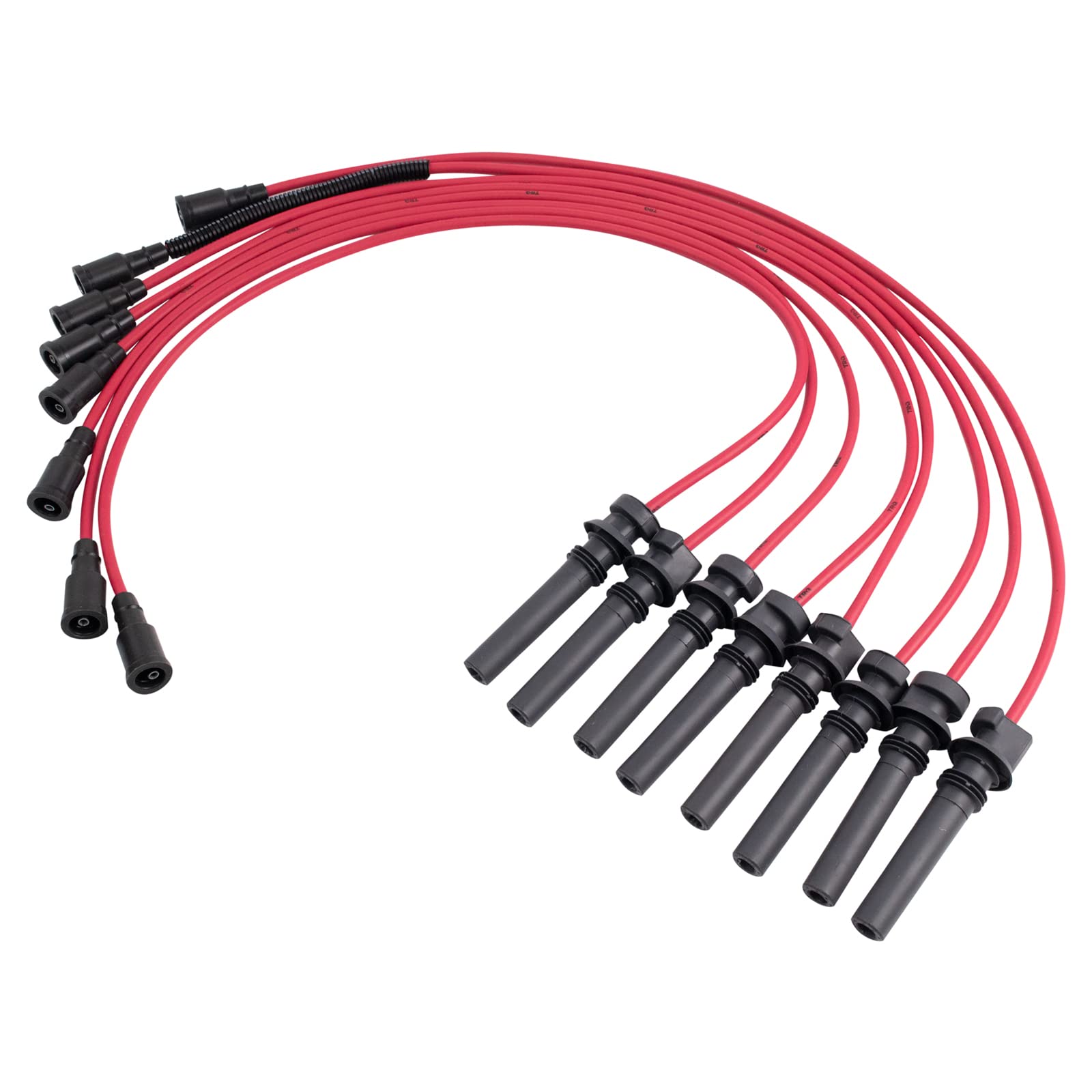 TRQ Performance Spark Plug Wire Kit Set Compatible with Dodge Ram 1500 2500 3500 Pickup Trucks & SUVs - High Performance Ignition Upgrade for Better Fuel Efficiency & Engine Power - Ideal for Off-Roading, Towing & Daily Driving