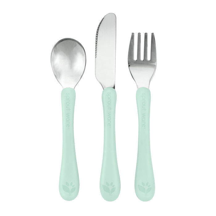 Premium Stainless Steel Kids Cutlery Set with BPA-Free Sprout Ware - Safe, Durable Utensils for Toddlers & Children - Perfect for School Lunches, Picnics, and Family Meals