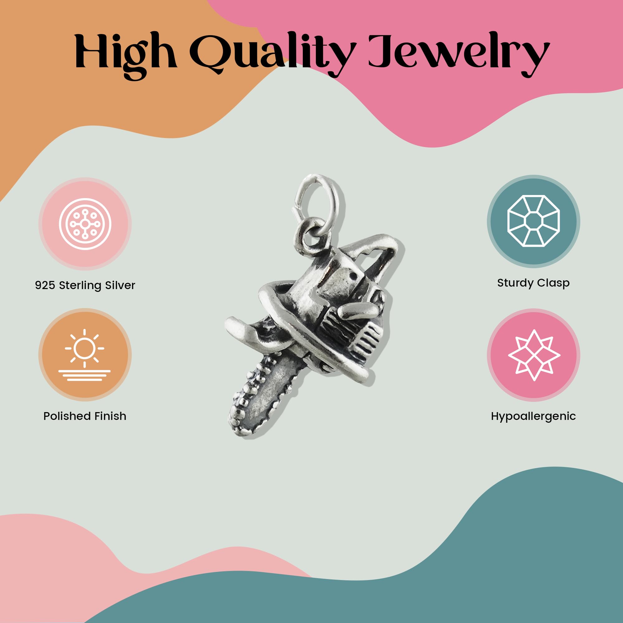 FashionJunkie4Life Unique Sterling Silver Pendant Necklace for Women - 18