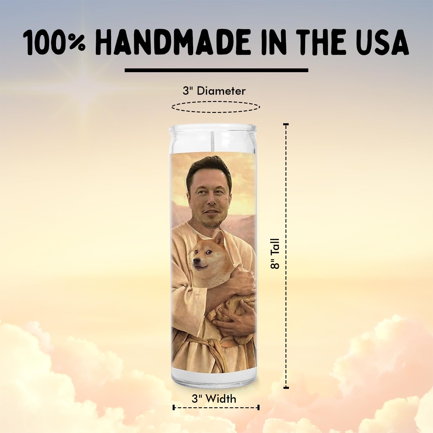Saint Candles - Handmade Soy Wax Devotional Candles in Glass Jars for Lovers & Technologists | Celebrity-Inspired White Votive Candles | Unique Gift for Romantic Occasions, Home Decor & Spiritual Practices