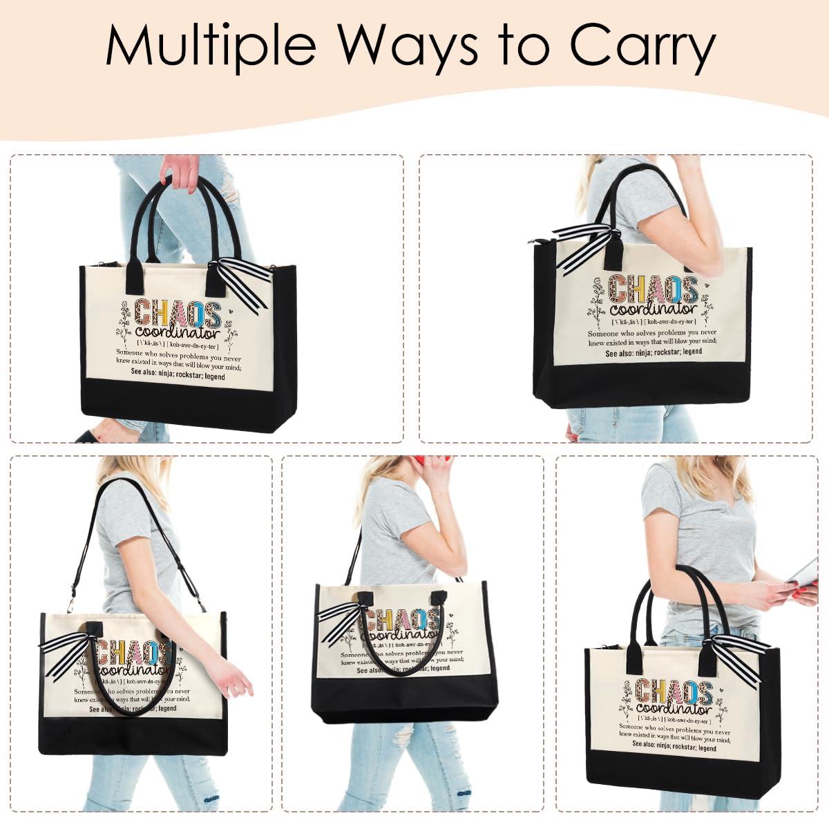 Chaos Coordinator Tote Bag for Women - Perfect Coworker, Teacher & Nurse Gift