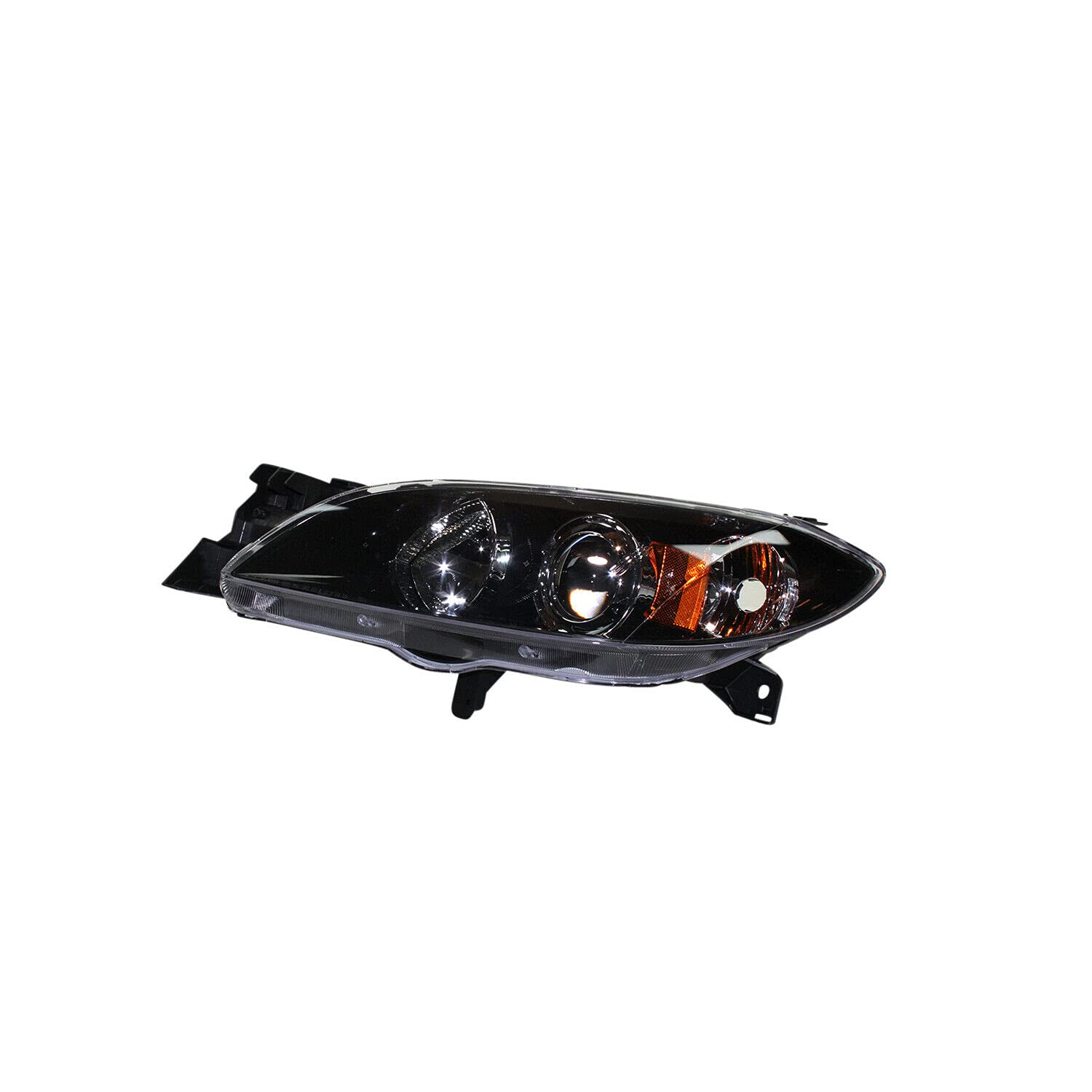 Replacement Headlight Assembly Left for 2004-2009 Mazda 3 - OEM Quality Headlamp with Clear Lens - Perfect for Night Driving & Foggy Conditions