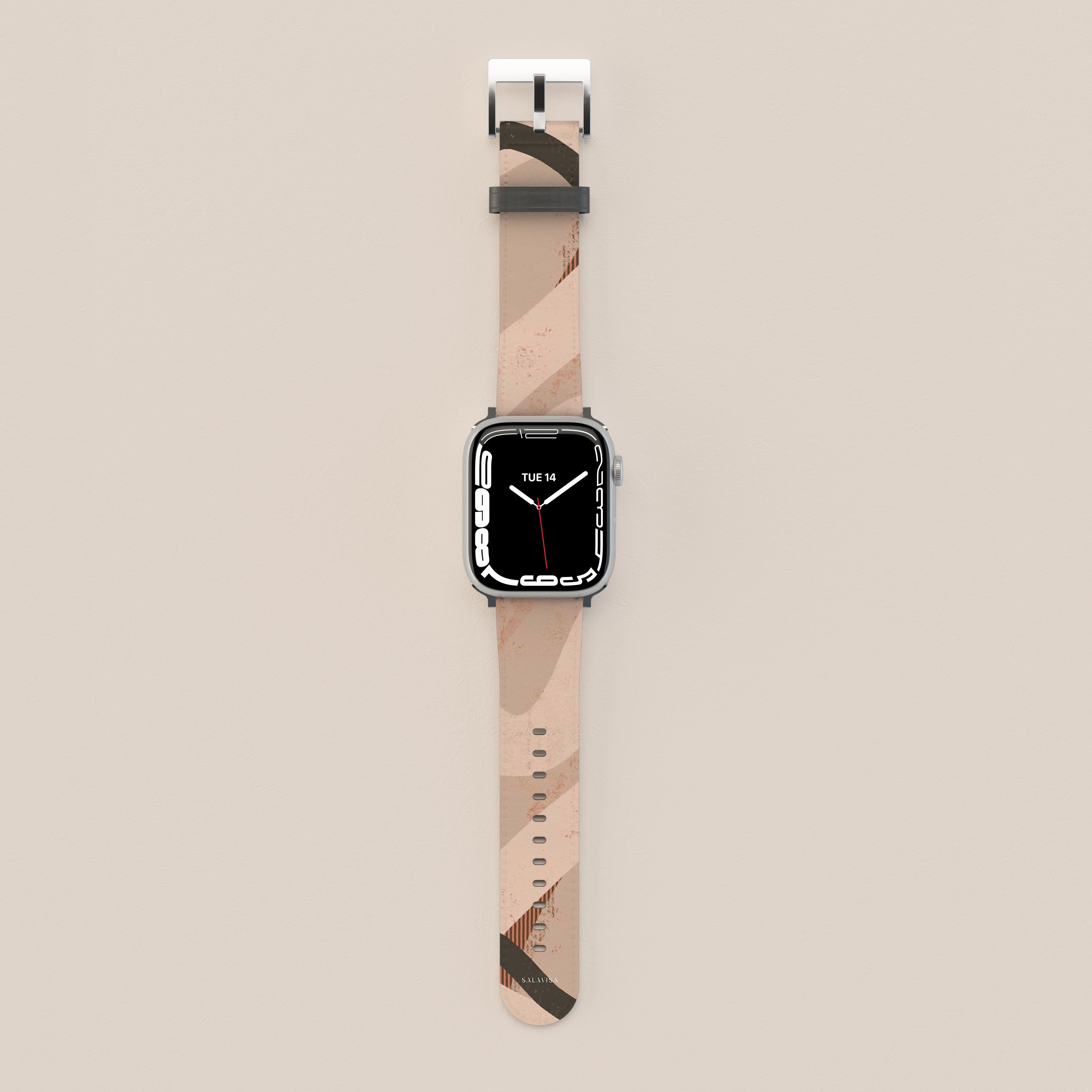 Organic Beige Apple Watch Band - Soft, Eco-Friendly, Comfortable Strap for Workouts, Running & Everyday Use