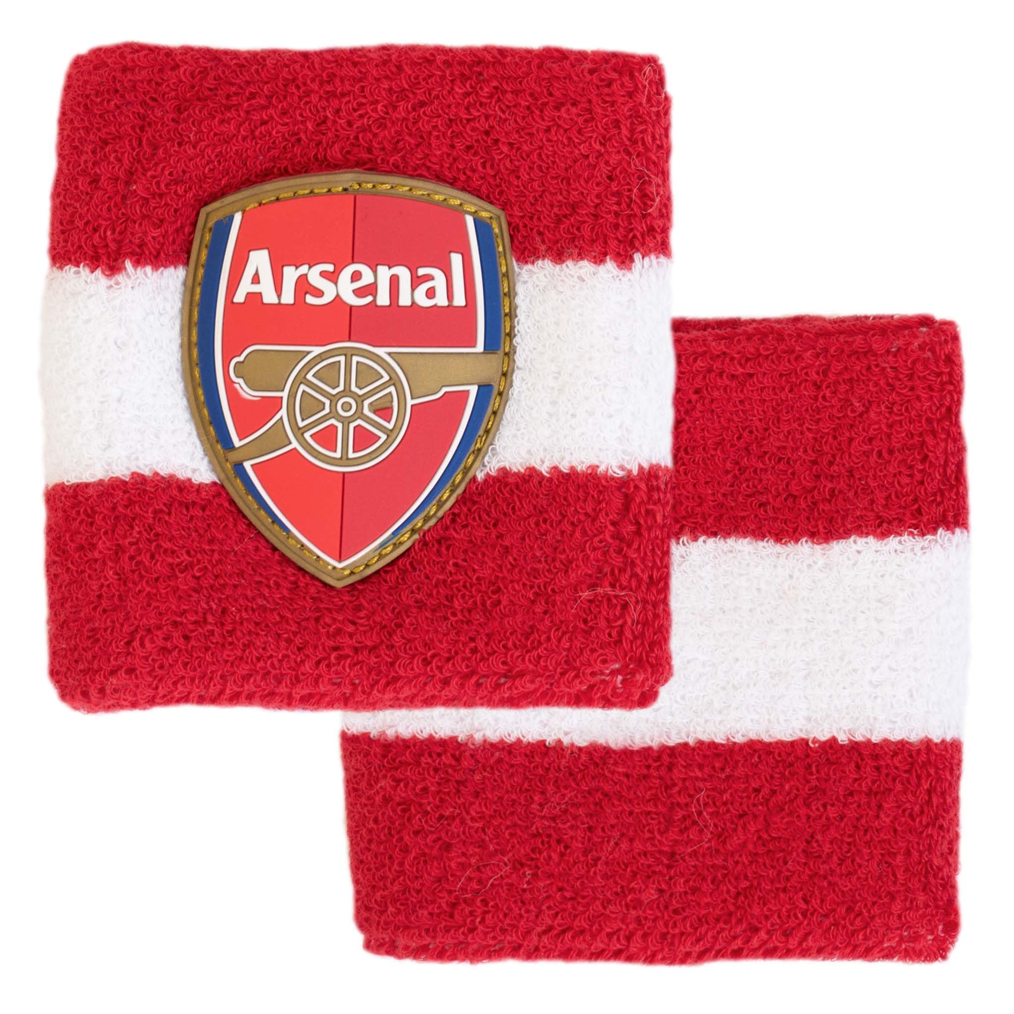 Official Arsenal F.C. Cotton Wristbands 2-Pack - Moisture Wicking Sweatbands for Men, Women & Kids - Perfect for Football, Running, Gym, Tennis & Sports | Show Your Gunners Pride During Workouts & Games
