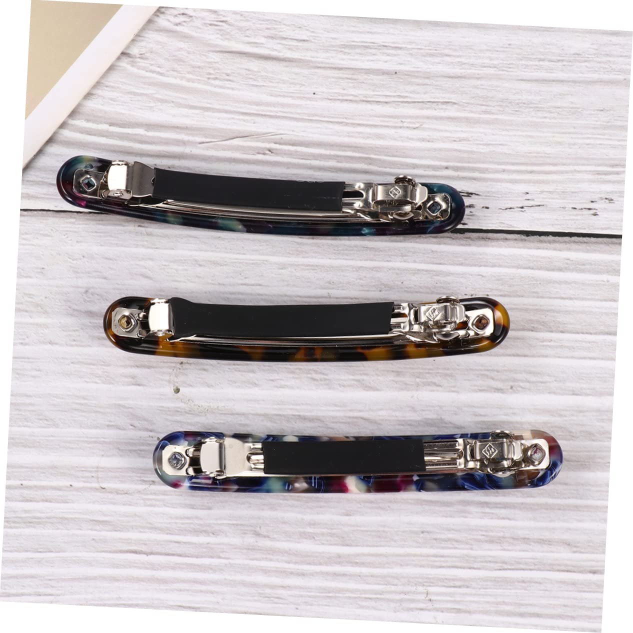 minkissy 3pcs Acetate Hair Clips for Women - Mini Ponytail Holder Barrettes, Plain Hair Clips with Elegant Design for Party, Wedding & Daily Use - Perfect for Updos, Half-Up Styles and Securing Flyaways