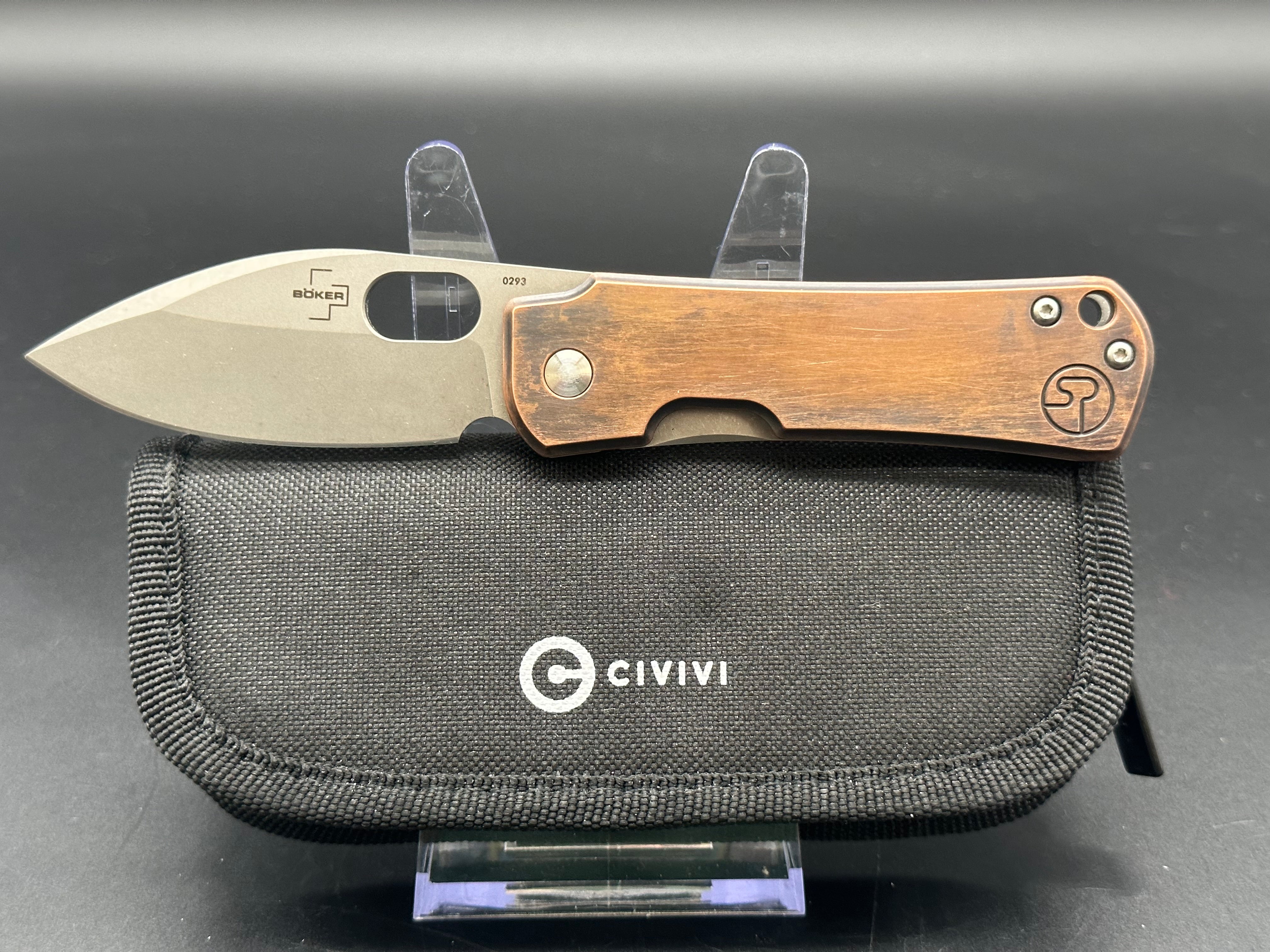 BÖKER PLUS Serge Panchenko Gust Copper Folding Pocket Knife - EDC Tactical Knife for Outdoor Camping, Hiking & Survival Gear