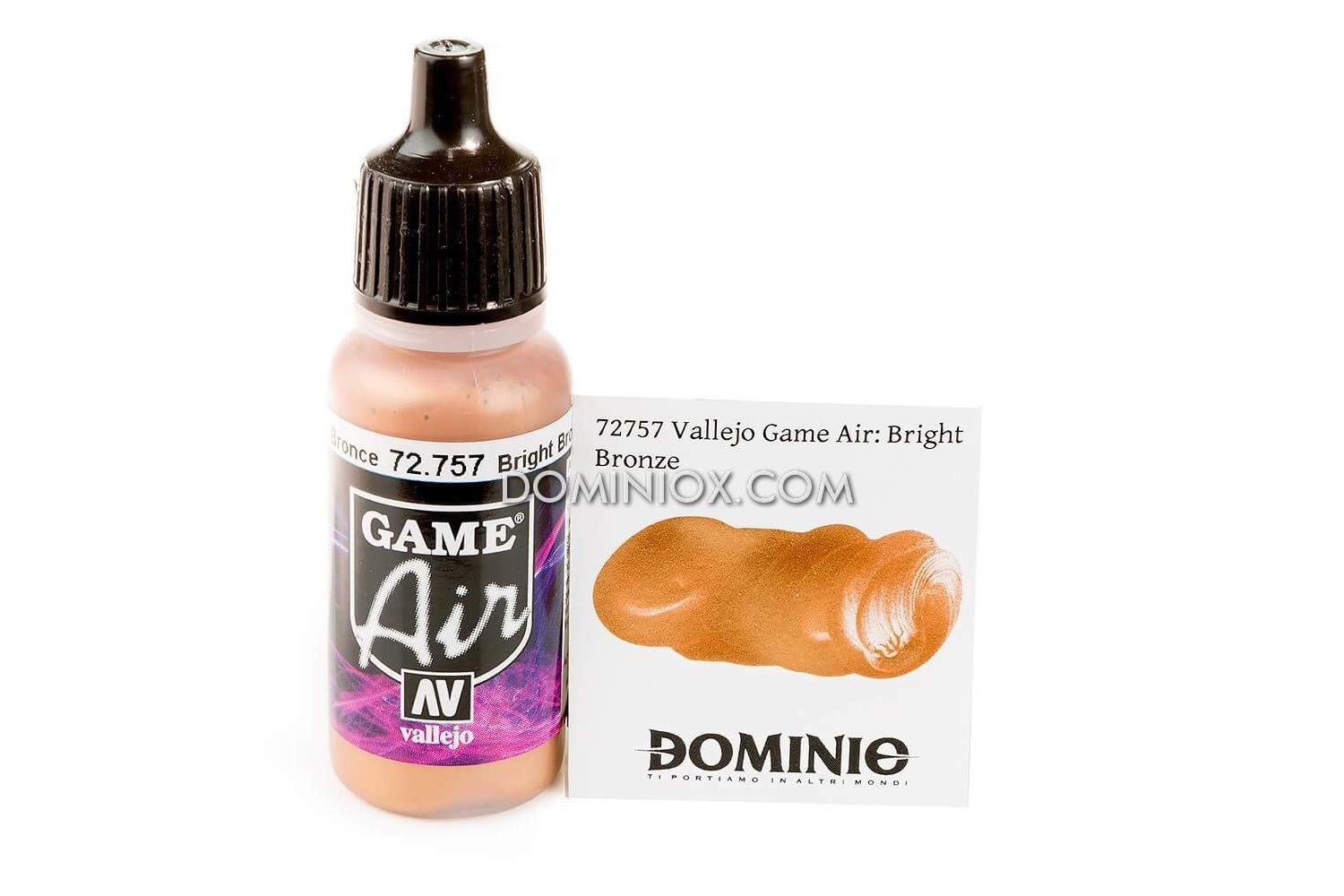 Vallejo Game Air Bright Bronze Paint - 17ml Acrylic Metallic Paint for Miniatures, Models & Wargaming - Perfect for Warhammer, D&D, and Tabletop Gaming