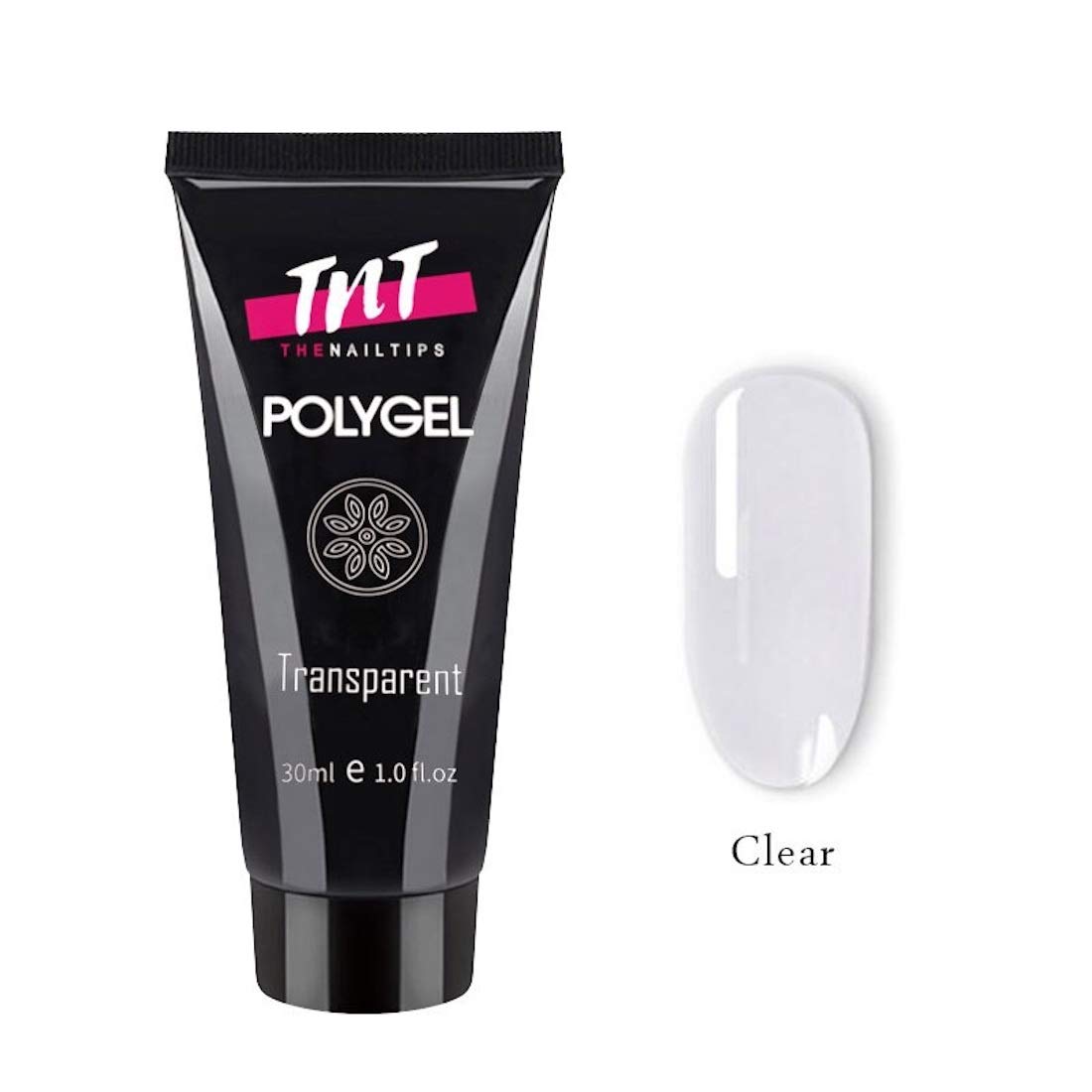 TNT Poly Nail Gel 30ml - Clear Builder Jelly for French Nail Art & Nail Construction - Professional Salon & DIY Manicure at Home