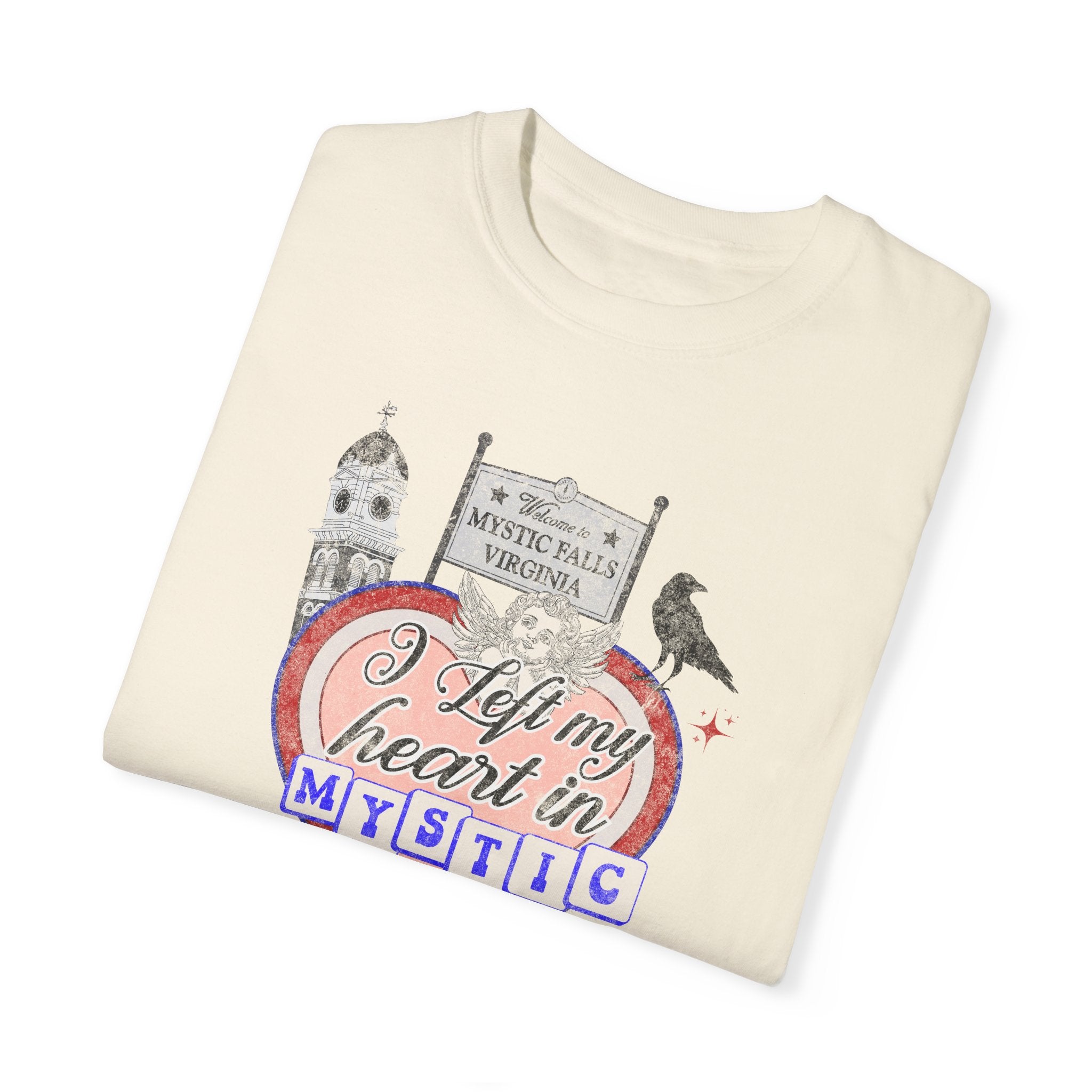 Mystic Falls T-Shirt - Vintage Inspired TV Show Tee for Fans - Perfect for Conventions & Casual Wear