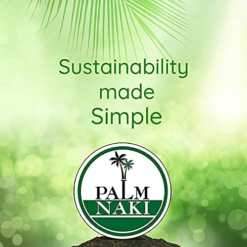 PALM NAKI 4-Pack 8 Inch Coconut Coir Hanging Planters with Metal Basket & Coco Liner - Indoor Outdoor Hanging Planter for Flowers, Herbs, Succulents - Perfect for Patio, Garden, Balcony Decor