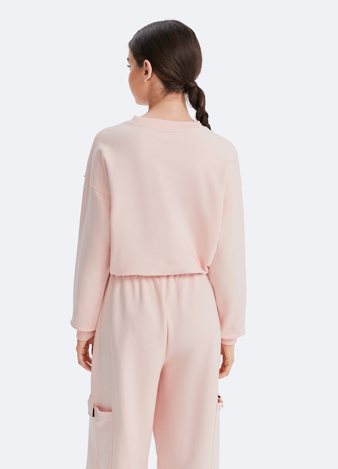 Cropped Drawstring Sweatshirt for Women - Casual Oversized Pullover Hoodie for Streetwear, Lounge & Workout