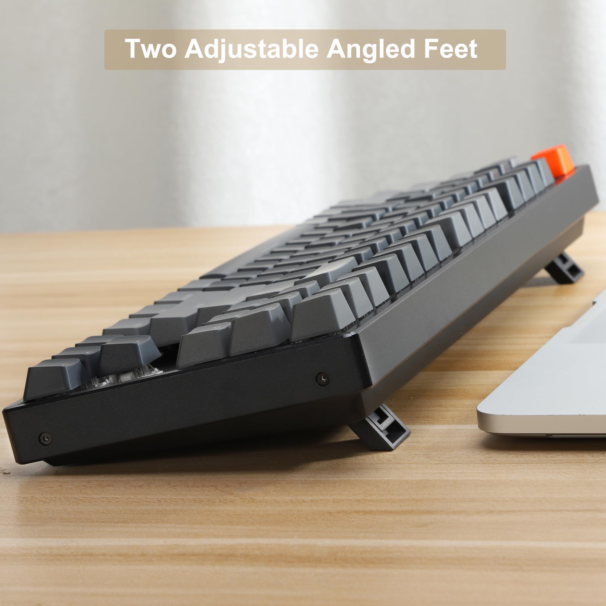 Keychron K8 Wireless Mechanical Keyboard - 87 Keys, 80% TKL Layout, Bluetooth/USB-C, RGB Backlit, Gateron G Pro Brown Switches, Aluminum Frame for Mac & Windows - Perfect for Gaming, Office & Typing
