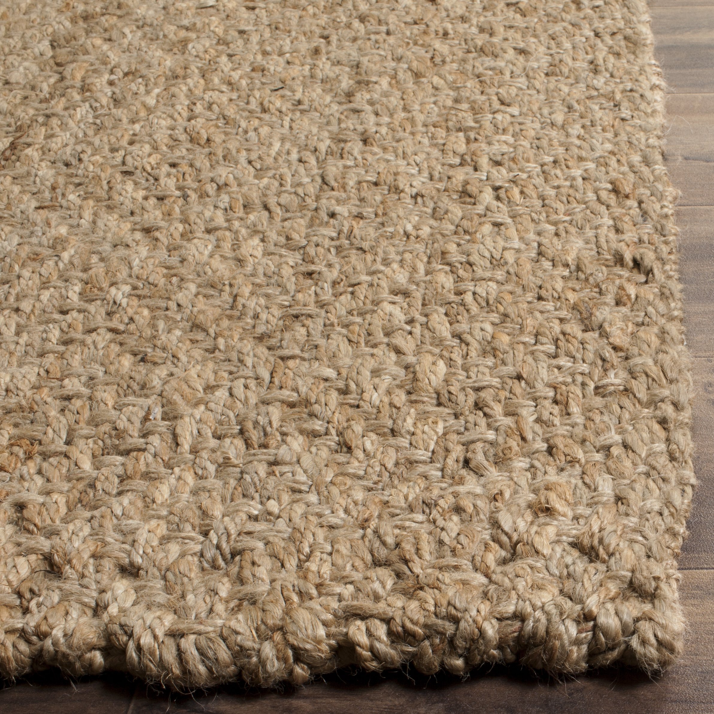 Premium Handmade Jute Area Rug 7'x7' - SAFAVIEH Natural Fiber Collection NF181A | Eco-Friendly & Durable for Living Room, Bedroom, or Home Office Decor