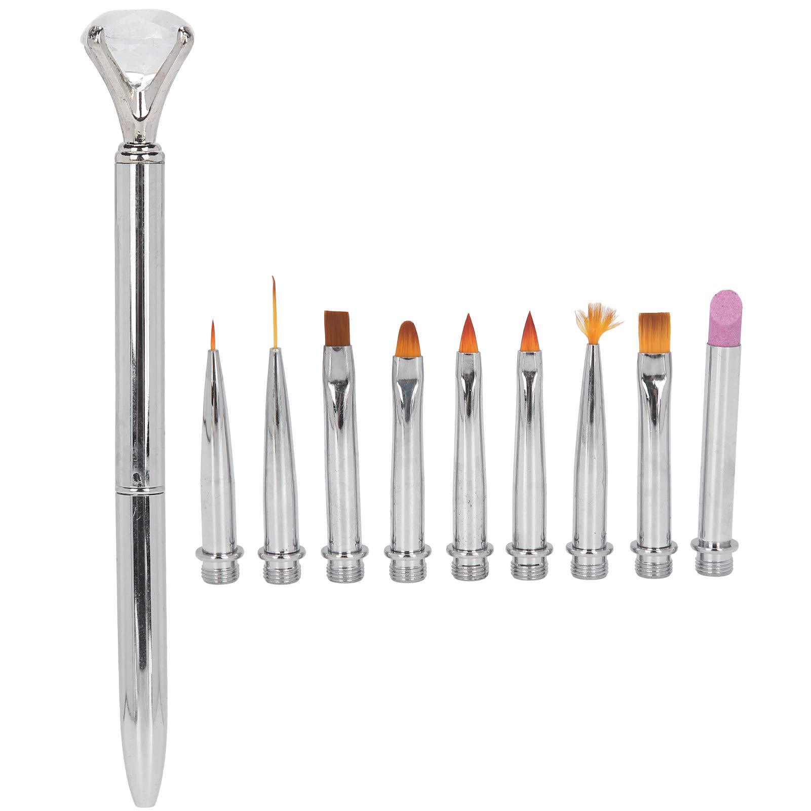 Professional DIY Nail Art Dotting Tool Set - 5 Silver Metal Dotting Pens for Creative Nail Designs | Perfect for Home Manicures, Salon Use & Nail Art Beginners