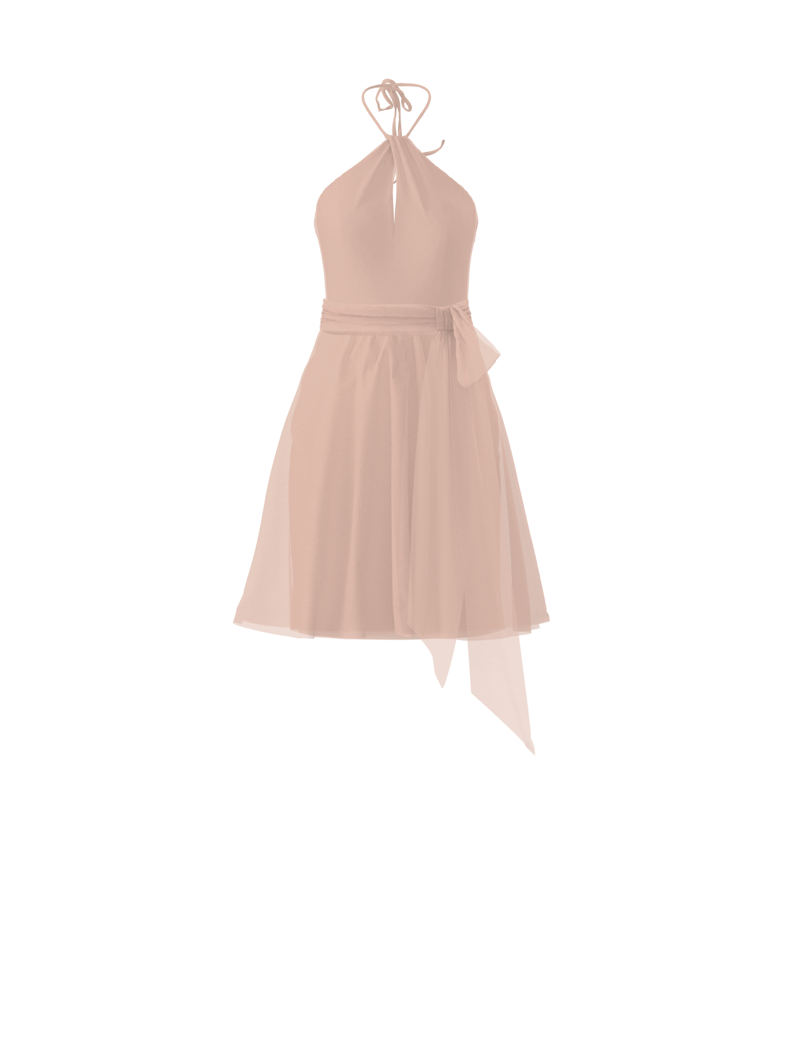 Colby Bodice & Carla Skirt Set with Sash Belt in Blush - Perfect for Weddings, Parties, and Special Occasions